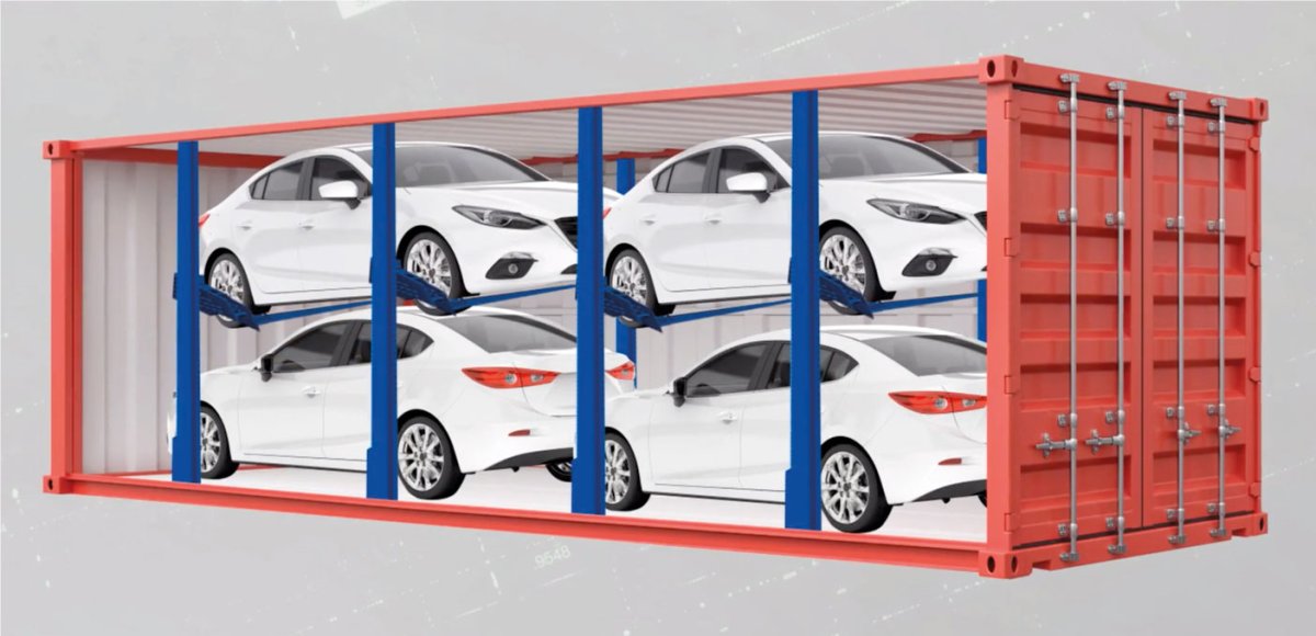 EMBA-RAK Vehicle Container Loading System (4 sedans) (RENTAL)